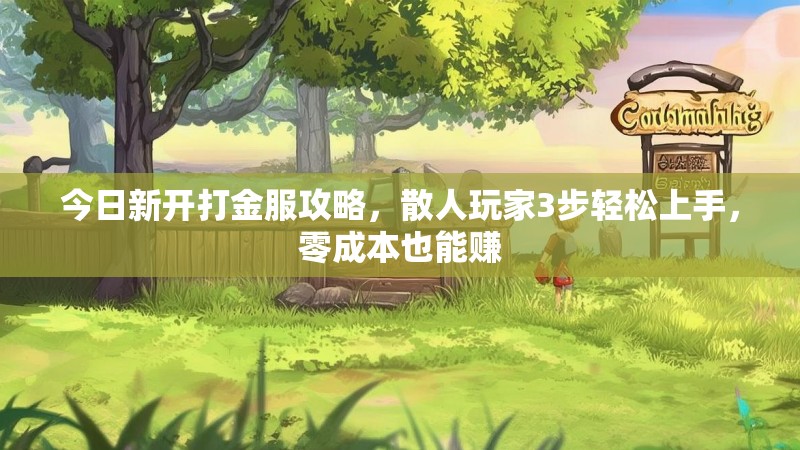 今日新开打金服攻略，散人玩家3步轻松上手，零成本也能赚