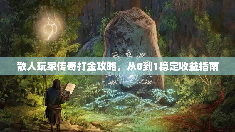 散人玩家传奇打金攻略，从0到1稳定收益指南