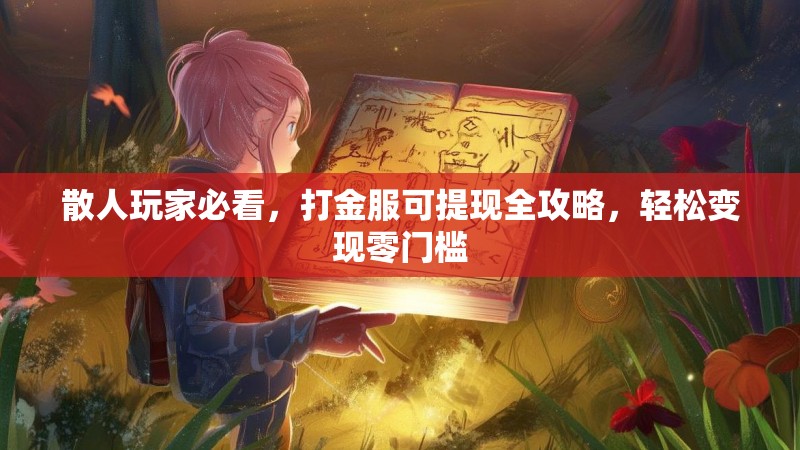 散人玩家必看，打金服可提现全攻略，轻松变现零门槛