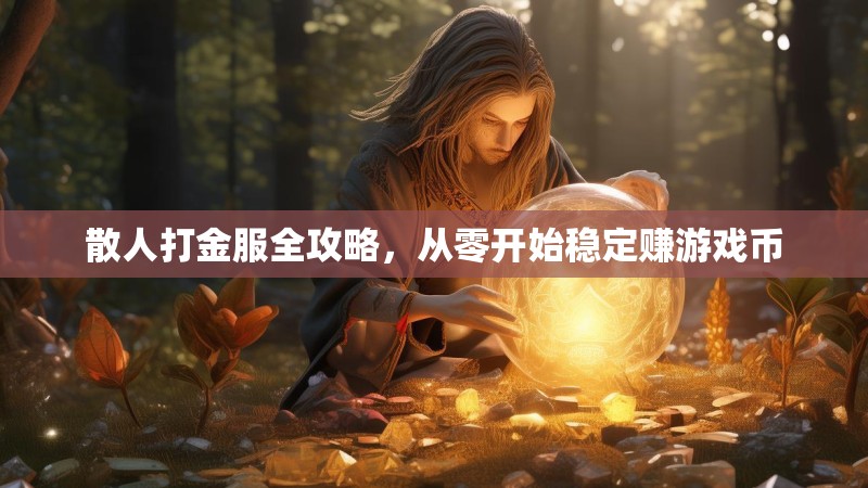 散人打金服全攻略，从零开始稳定赚游戏币